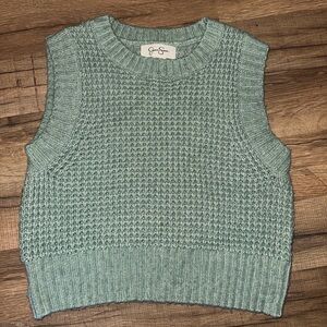 Jessica Simpson Mint Green Knit Sleeveless Sweater Vest
